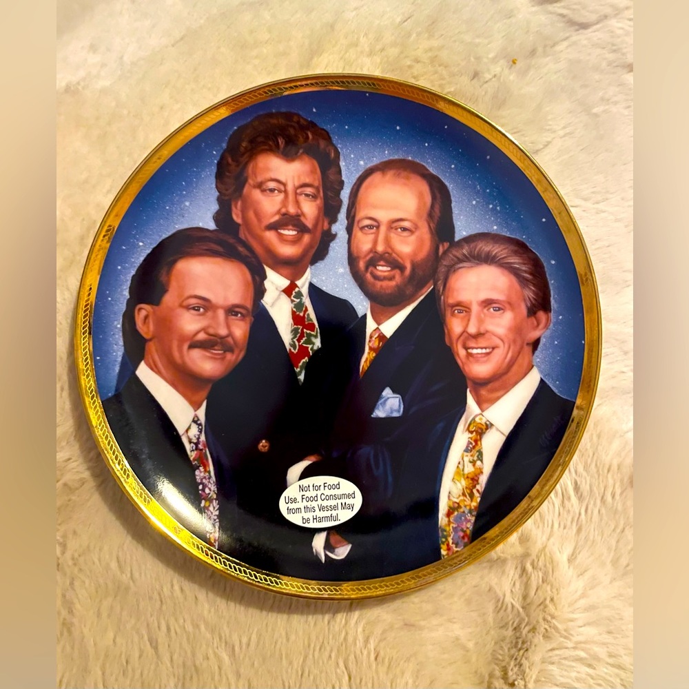 THE STATLER BROTHERS
COLLECTION PLATE -
CMA 24KARAT GOLD 1994.